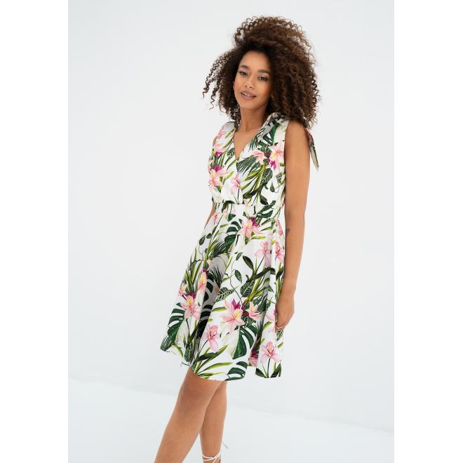 Bavlněné šaty MOSQUITO s exotickými květinami