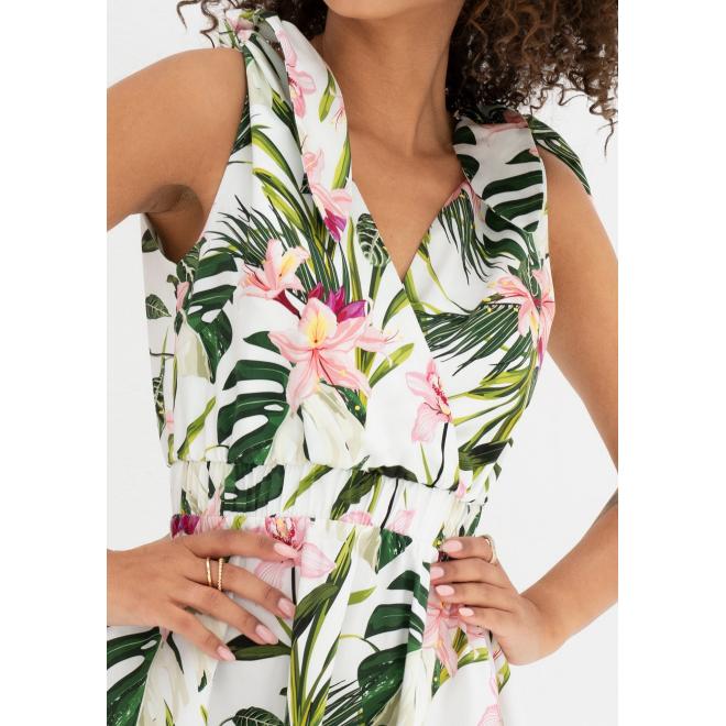 Bavlněné šaty MOSQUITO s exotickými květinami