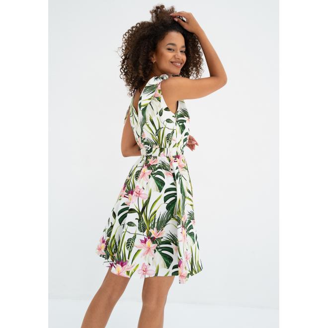 Bavlněné šaty MOSQUITO s exotickými květinami