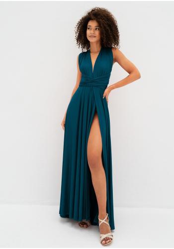 Dlouhé večerní šaty MOSQUITO v zelené barvě