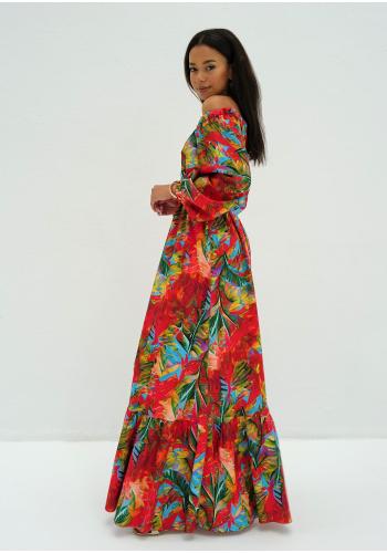Letní boho šaty MOSQUITO v červené barvě