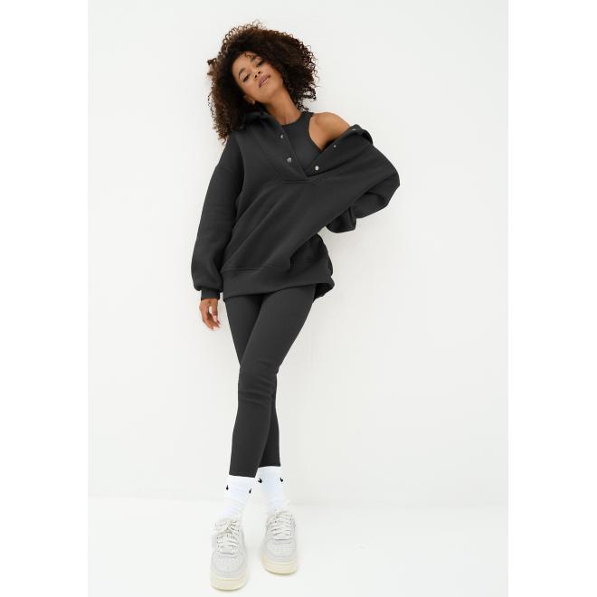 Mikina černé barvy MOSQUITO se zapínáním