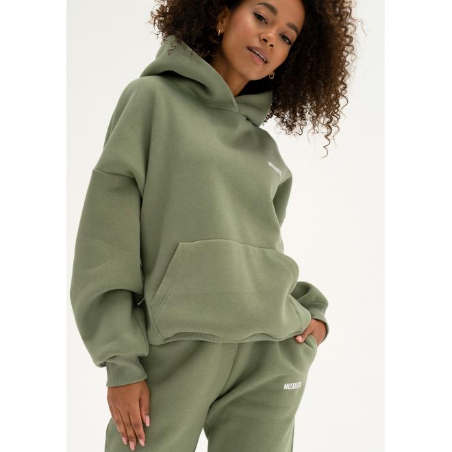 Mikina s kapucí MOSQUITO v olivové barvě