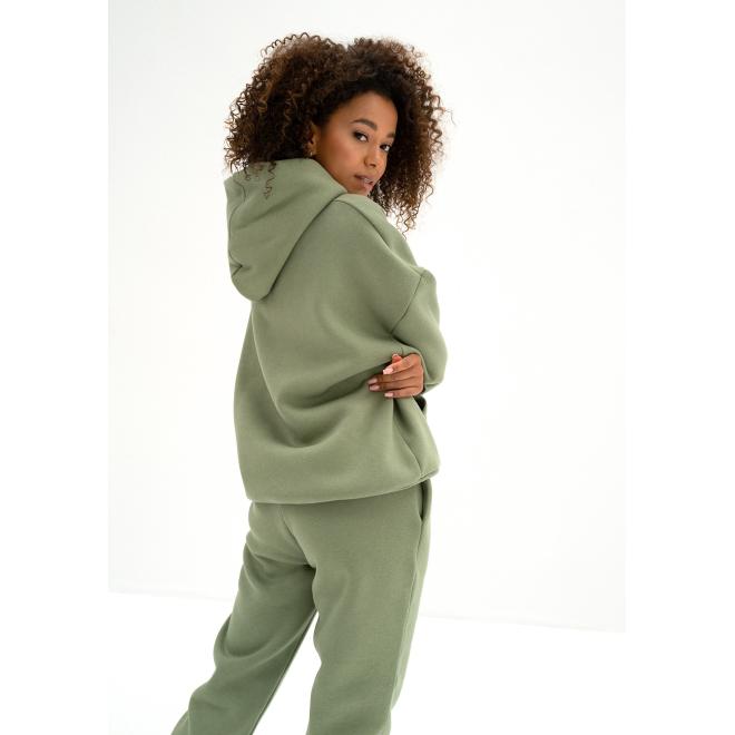 Mikina s kapucí MOSQUITO v olivové barvě