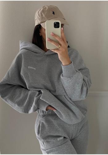 Mikina s kapucí MOSQUITO ve světle šedé barvě