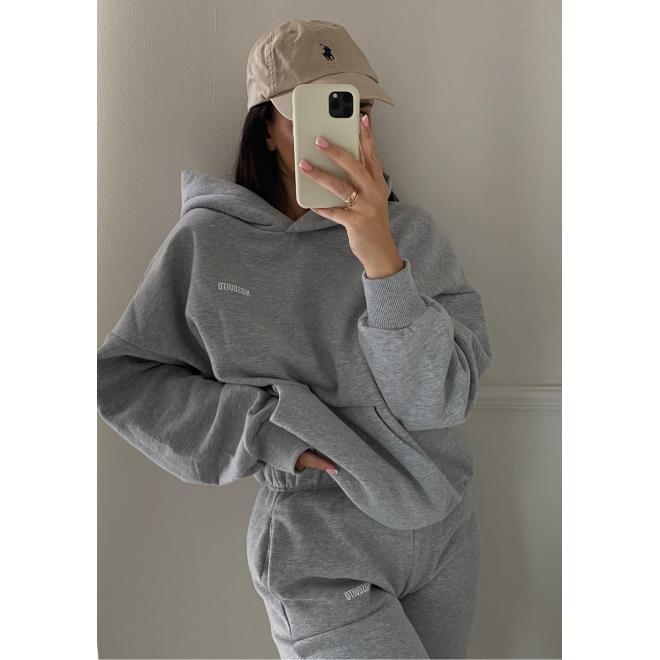Mikina s kapucí MOSQUITO ve světle šedé barvě