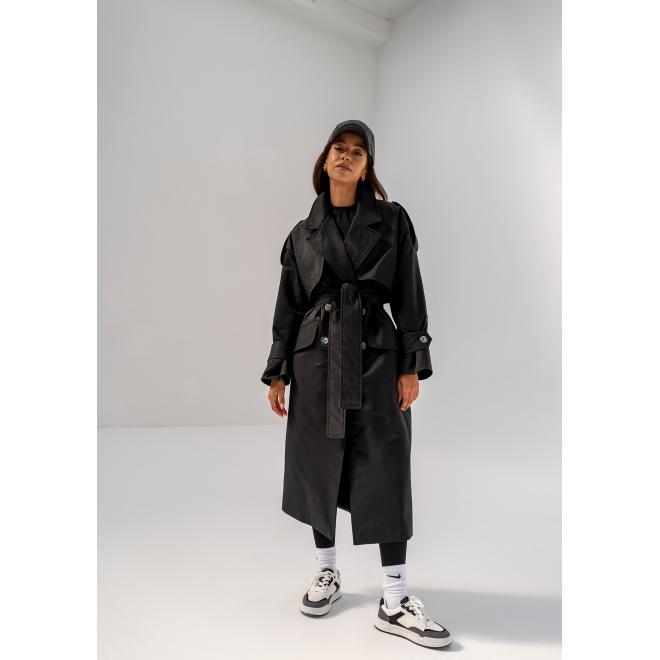 Dvouřadý trenčkot MOSQUITO v černé barvě