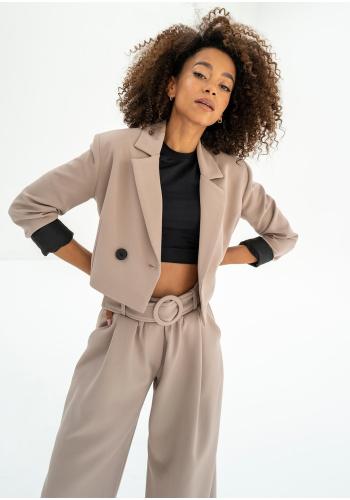 Krátké dámské sako MOSQUITO v béžové barvě