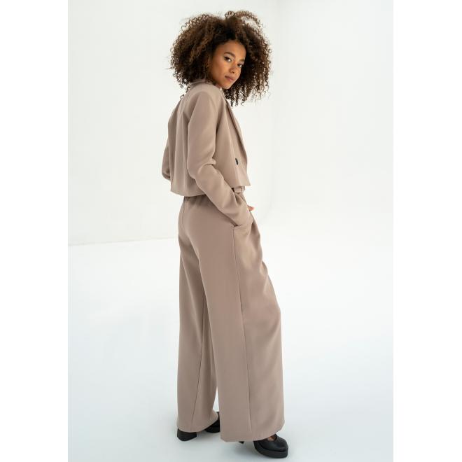 Široké béžové kalhoty MOSQUITO s páskem