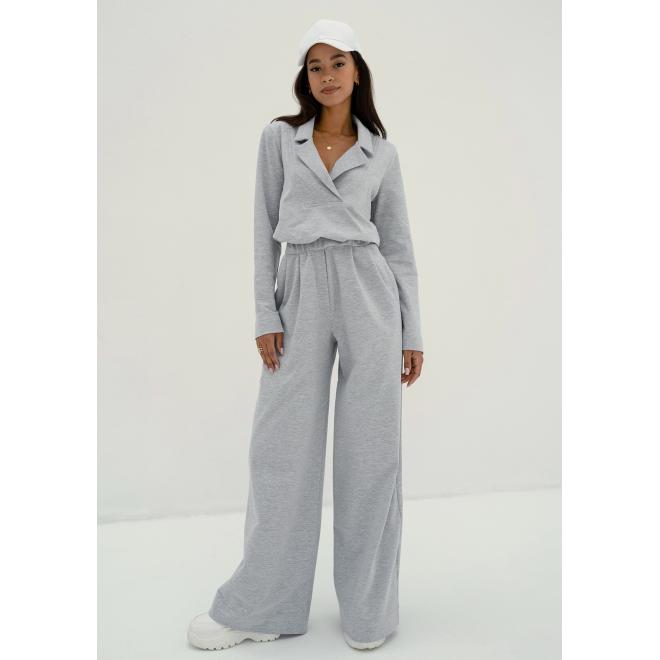 Bavlněné šedé kalhoty MOSQUITO volného střihu