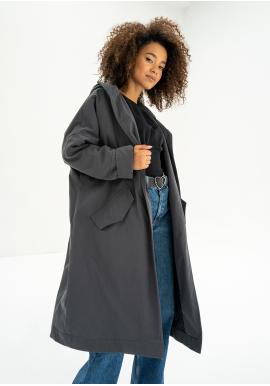 Šedý nepromokavý plášť MOSQUITO s kapucí