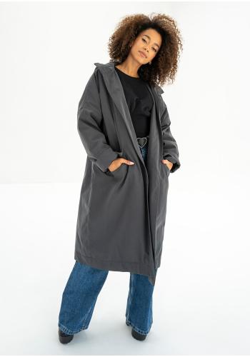 Šedý nepromokavý plášť MOSQUITO s kapucí