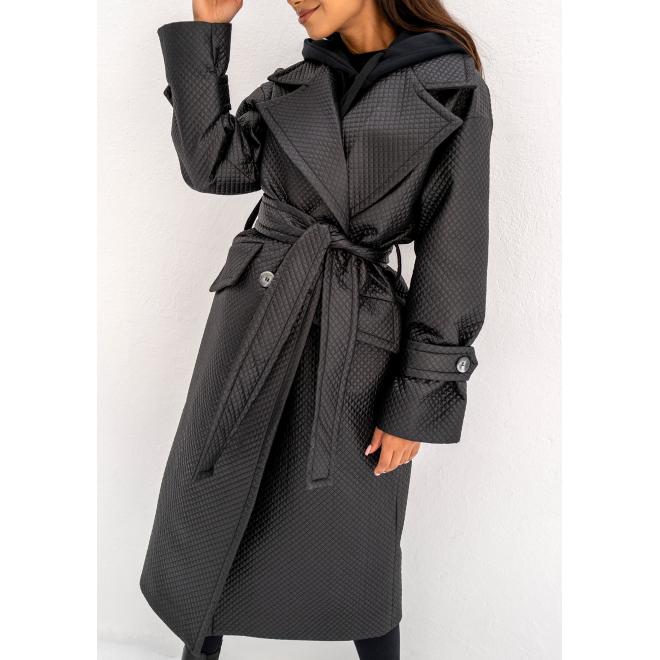 Prošívaný černý trenčkot MOSQUITO pro dámy
