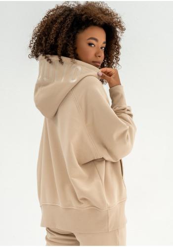 Béžová mikina MOSQUITO s klokaní kapsou