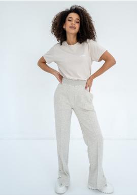 Šedé kalhoty s rozparkem na zapínání MOSQUITO