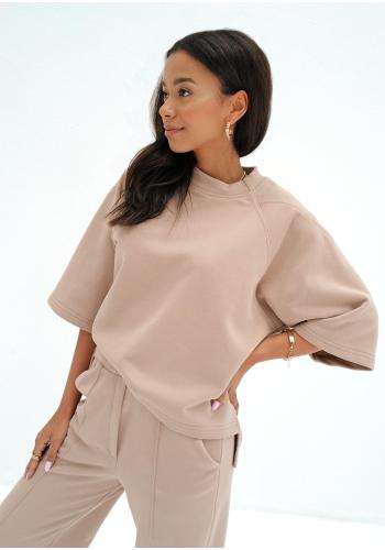 Lehká mikina s 3/4 rukávy MOSQUITO v béžové barvě