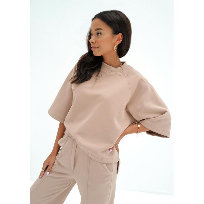 Lehká mikina s 3/4 rukávy MOSQUITO v béžové barvě