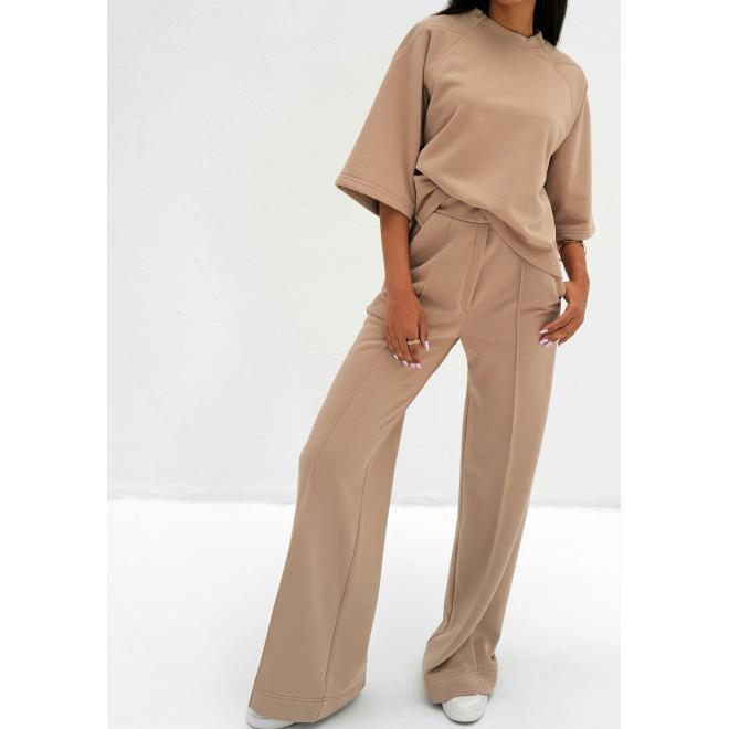 Béžové kalhoty se záhybem MOSQUITOvě