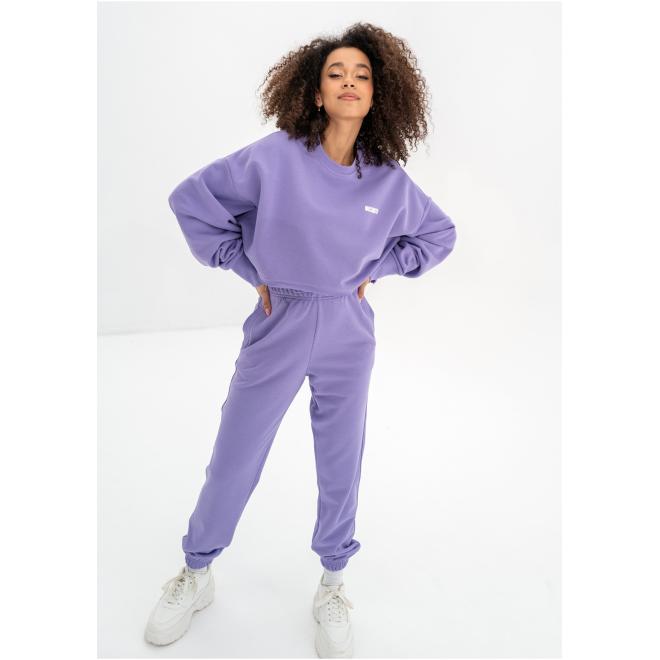 Oversize fialová crop mikina MOSQUITO