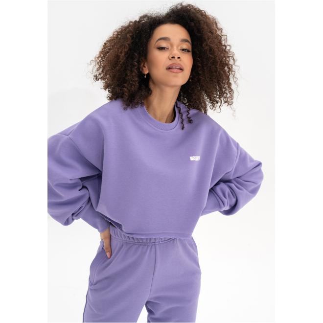 Oversize fialová crop mikina MOSQUITO