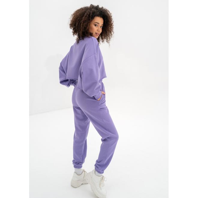 Oversize fialová crop mikina MOSQUITO