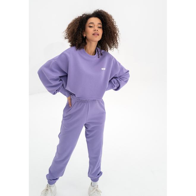 Oversize fialová crop mikina MOSQUITO