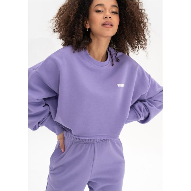 Oversize fialová crop mikina MOSQUITO