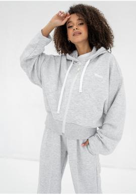 Mikina na zip s kapucí MOSQUITO v šedé barvě
