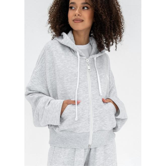 Mikina na zip s kapucí MOSQUITO v šedé barvě