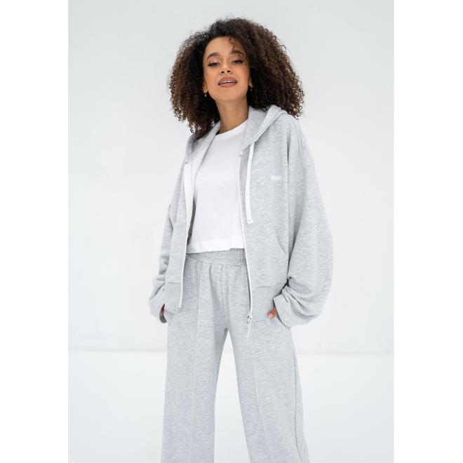 Mikina na zip s kapucí MOSQUITO v šedé barvě