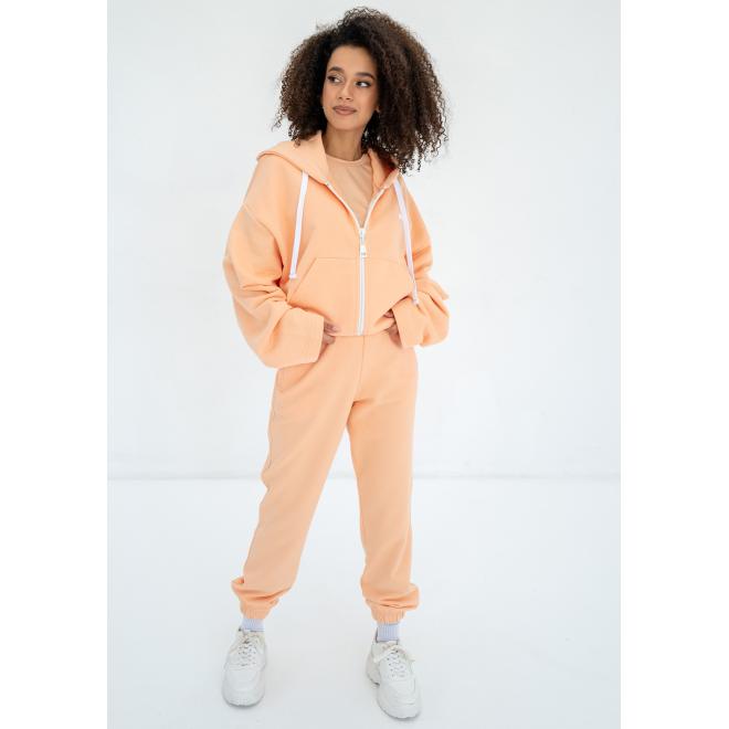 Oranžová mikina na zip MOSQUITO s kapucí