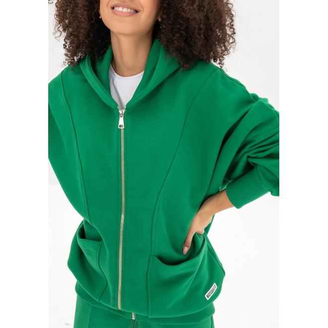 Zelená dlouhá mikina s kapsami MOSQUITO