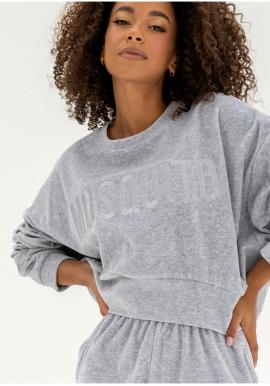 Velurová mikina MOSQUITO v šedé barvě